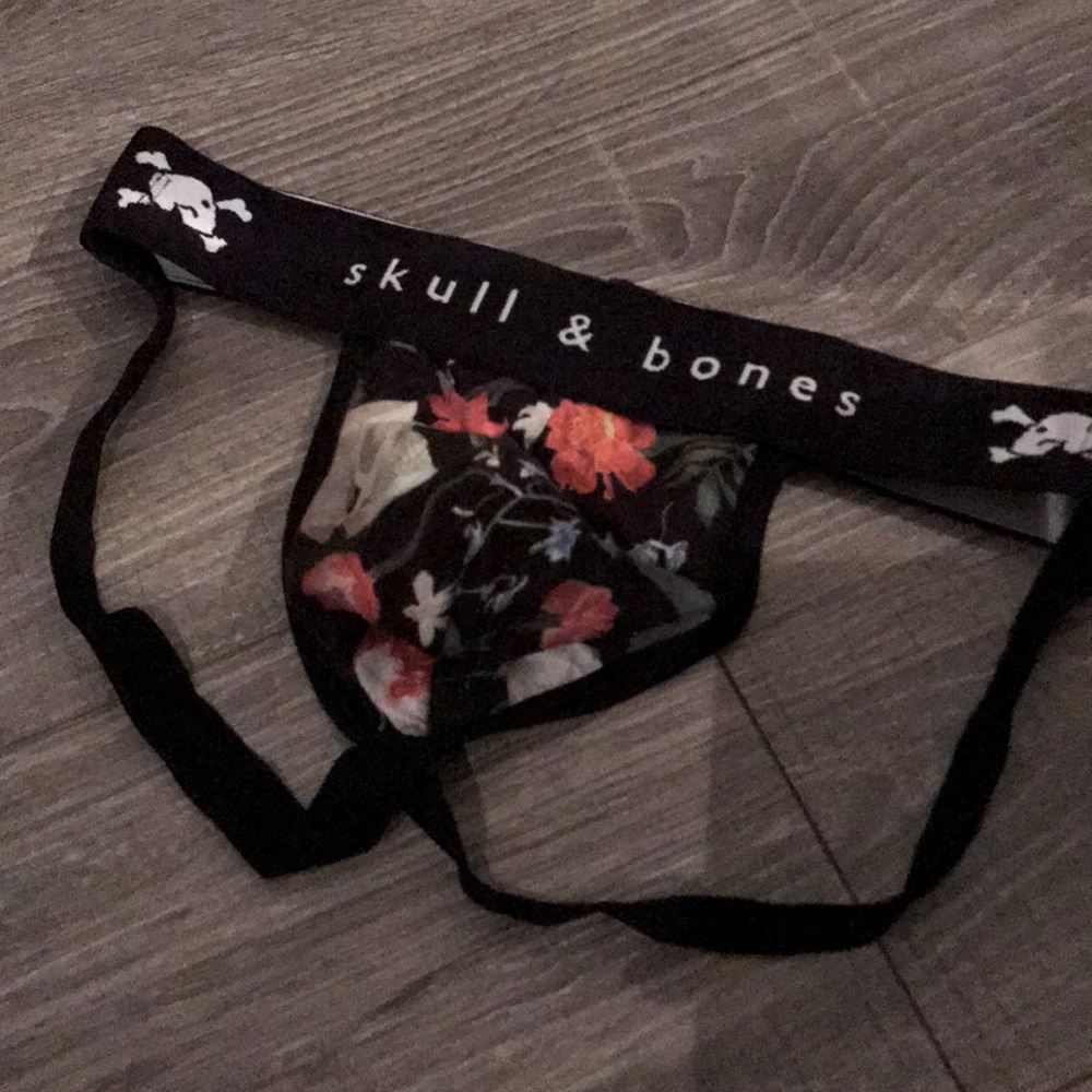 Skull and bones nyc floral jockstrap